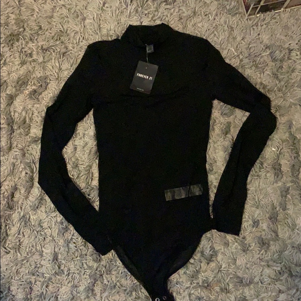 Sheer black body suit